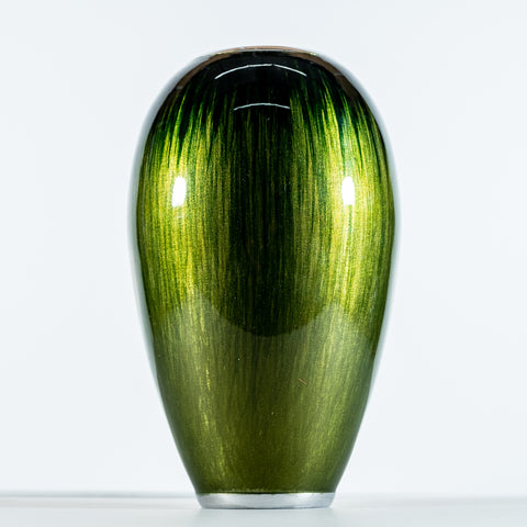 Brushed Green Vase 18 cm (Trade min 4 / Retail min 1)  (***IN STOCK - MARCH 2024***)