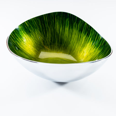 Brushed Green Oval Bowl Large (Trade min 4 / Retail min 1)  (***IN STOCK - MARCH 2024***)