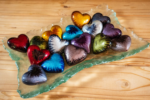 Coloured Large Hearts 5 cm (Trade min 16 per box / Retail min 1)
