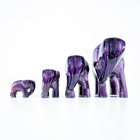Brushed Purple Elephant Medium 7 cm (Trade min 4 / Retail min 1)
