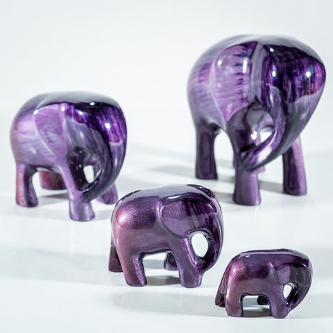 Brushed Purple Elephant Medium 7 cm (Trade min 4 / Retail min 1)