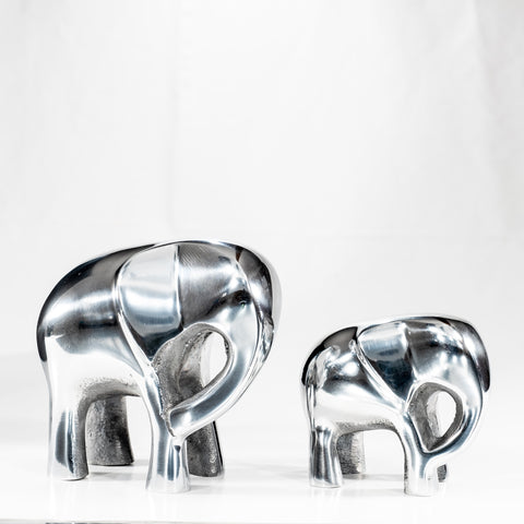 Polished Silver Elephant XL 12 cm (Trade min 2 / Retail min 1)