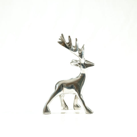 Polished Silver Stag Large 14 cm (Trade min 4 / Retail min 1)