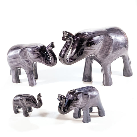 Brushed Black Elephant Trunk Up Small 6 cm (Trade min 4 / Retail min 1)