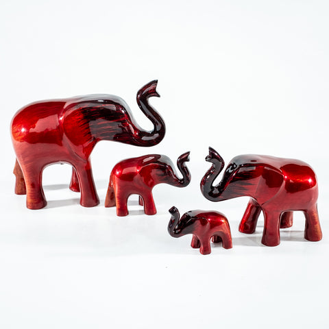 Brushed Red Elephant Trunk Up Large 12 cm (Trade min 4 / Retail min 1)