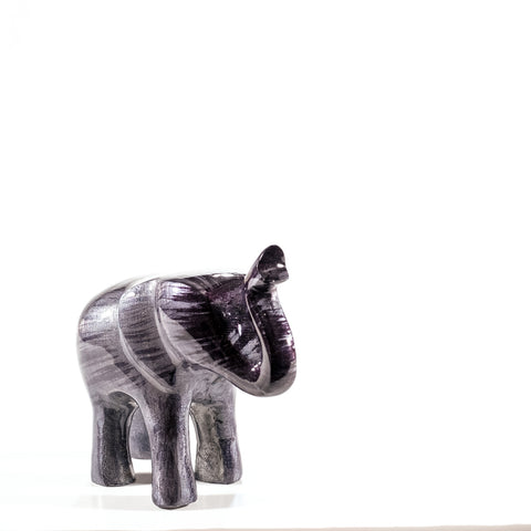 Brushed Black Elephant Trunk Up Large 12 cm (Trade min 4 / Retail min 1)