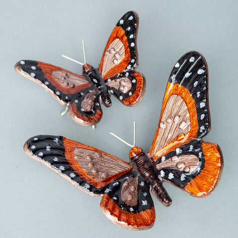Orange & Black Pattern Butterfly Small (Trade min 4 / Retail min 1)
