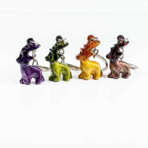 Coloured Standing Stag Keyrings 4 cm (Trade min 24 per box )