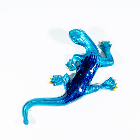 Brushed Aqua Gecko Medium 16 cm (Trade min 4 / Retail min 1)