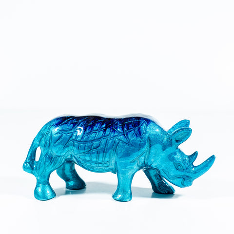 Brushed Aqua Rhino Large 15 cm (Trade min 4 / Retail min 1)