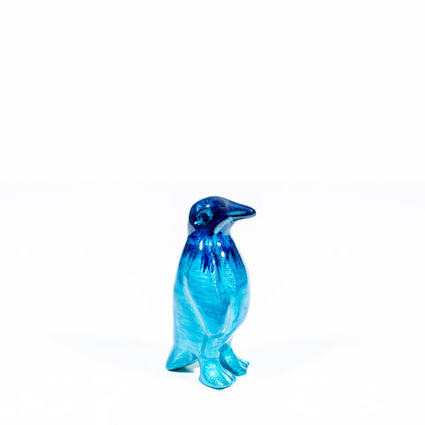 Brushed Aqua Penguin Small 8 cm (Trade min 4 / Retail min 1)