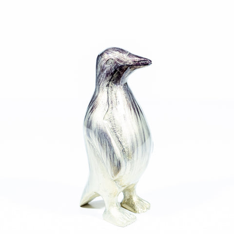 Brushed Silver Penguin Large 12 cm (Trade min 4 / Retail min 1)