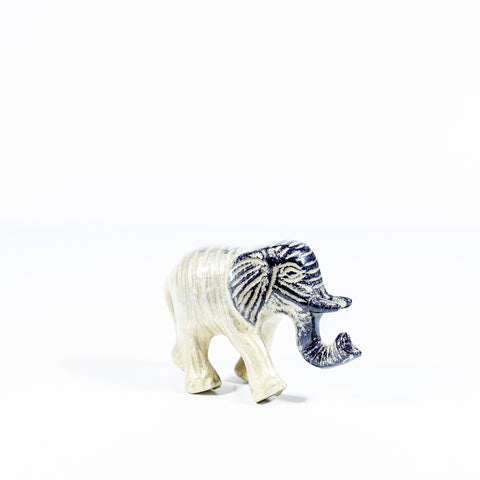 Brushed Silver Walking Elephant Medium 10 cm (Trade min 4 / Retail min 1)