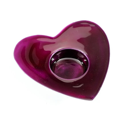 Purple Heart T-Light Holder (Trade min 4 / Retail min 1)