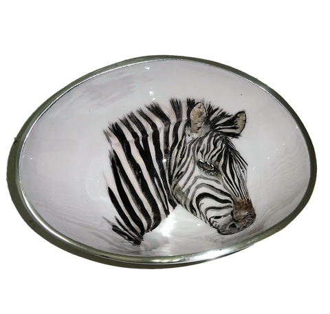 Zebra Oval Bowl Small (Trade min 4 / Retail min 1)