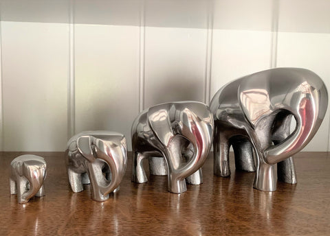 Polished Silver Elephant XL 12 cm (Trade min 2 / Retail min 1)
