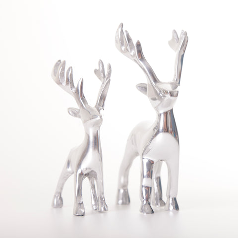 Polished Silver Stag Large 14 cm (Trade min 4 / Retail min 1)