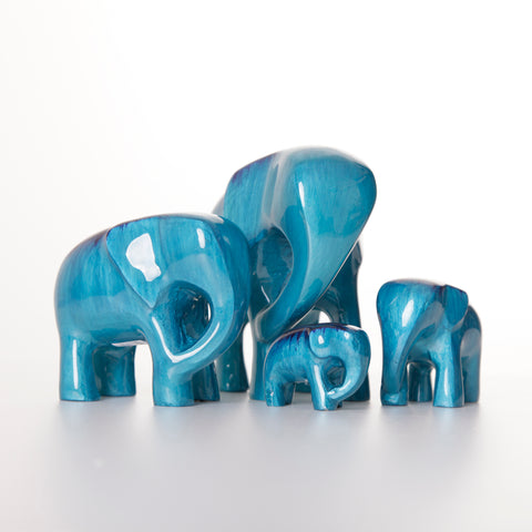 Brushed Aqua Elephant XL 12 cm (Trade min 4 / Retail min 1)