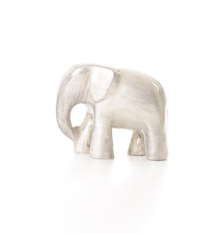 Brushed Silver Elephant Medium 7 cm (Trade min 4 / Retail min 1)
