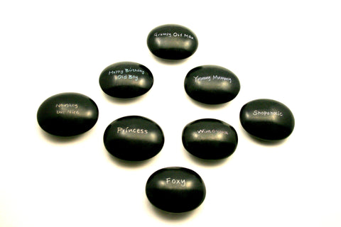 Black Cheeky Pebbles 6 cm (12 per display box - min 12)
