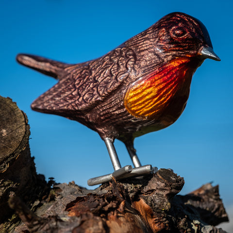 Brushed Brown Red Breast Robin (Trade min 4 / Retail min 1)