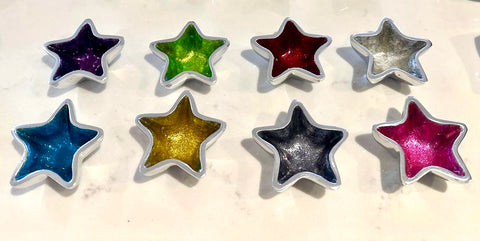 ⭐NEW PRODUCTS ALERT - DUE IN APRIL⭐  Glitter Mini Star Dish 6 cm (Trade min 8 per box / Retail min 1)