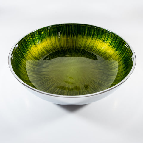 Brushed Green Fruit Bowl (Trade Min 2 / Retail Min 1)  (***IN STOCK - MARCH 2024***)