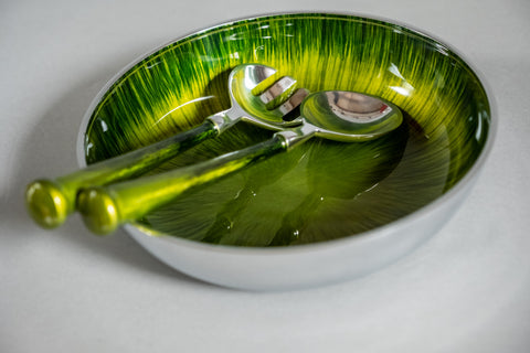 Brushed Green Fruit Bowl (Trade Min 2 / Retail Min 1)  (***IN STOCK - MARCH 2024***)