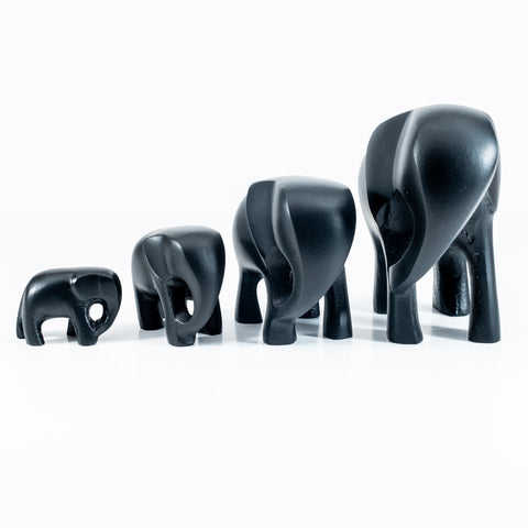 Matt Black Elephant Medium 7 cm (Trade min 4 / Retail min 1) (***IN STOCK - MARCH 2024***)