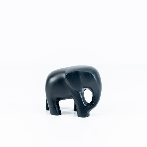 Matt Black Elephant Medium 7 cm (Trade min 4 / Retail min 1) (***IN STOCK - MARCH 2024***)
