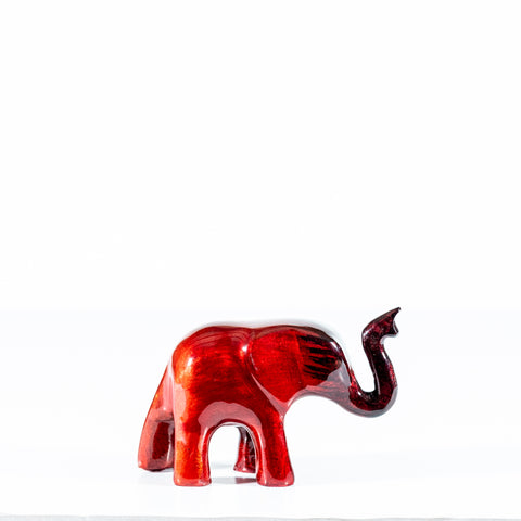 Brushed Red Elephant Trunk Up Medium 9 cm (Trade min 4 / Retail min 1)