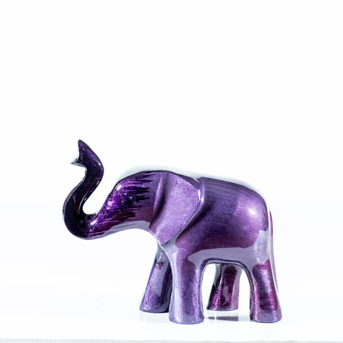 Brushed Purple Elephant Trunk Up Large 12 cm (Trade min 4 / Retail min 1)