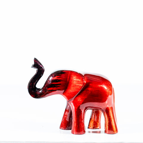 Brushed Red Elephant Trunk Up Large 12 cm (Trade min 4 / Retail min 1)