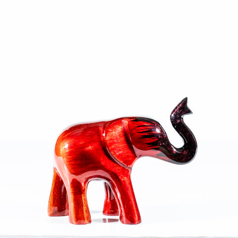 Brushed Red Elephant Trunk Up Large 12 cm (Trade min 4 / Retail min 1)