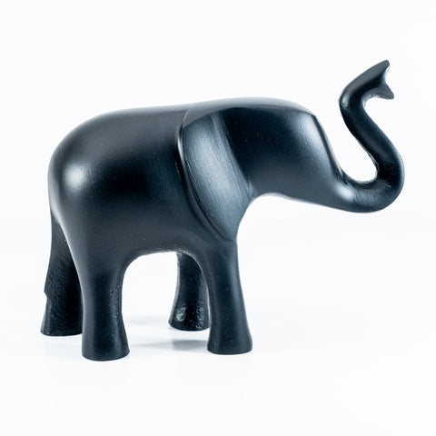 Matt Black Elephant Trunk Up XL 17 cm (Trade min 2 / Retail min 1)