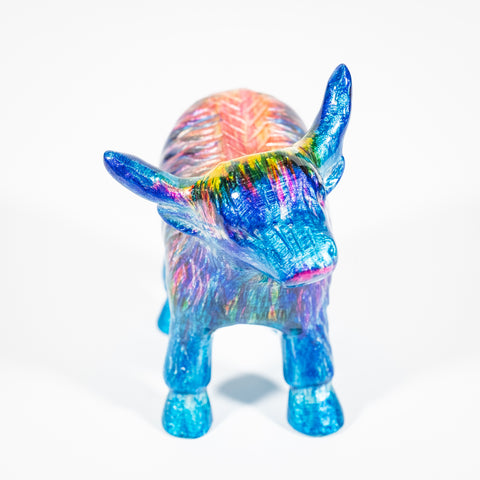 Rainbow Highland Cow XL 14 cm (Trade min 2 / Retail min 1)