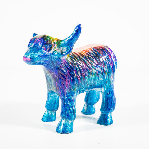 Rainbow Highland Cow XL 14 cm (Trade min 2 / Retail min 1)