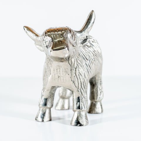 Silver Highland Cow XL 14 cm (Trade min 2 / Retail min 1) (***IN STOCK - MARCH 2024***)
