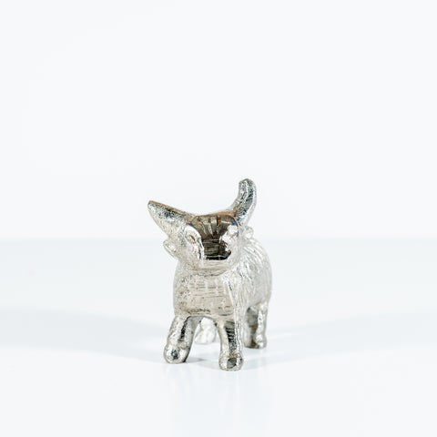 Silver Highland Cow Med 7.5 cm (Trade min 4 / Retail min 1) (***IN STOCK - MARCH 2024***)