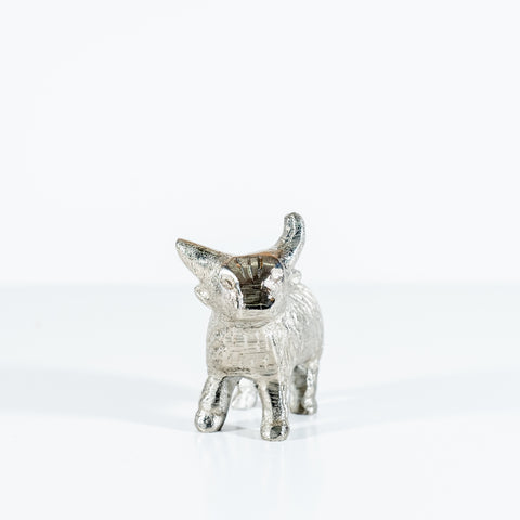 Silver Highland Cow Med 7.5 cm (Trade min 4 / Retail min 1)