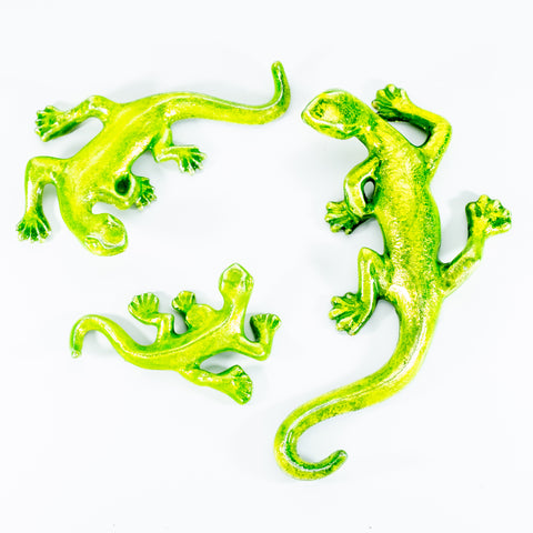 Glitter Lime Gecko Medium 16 cm (Trade min 4 / Retail min 1) (***IN STOCK - MARCH 2024***)