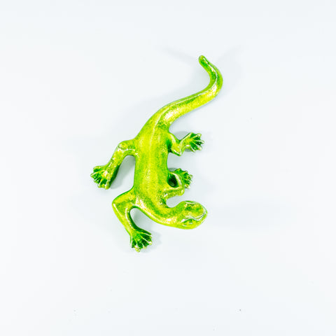 Glitter Lime Gecko Medium 16 cm (Trade min 4 / Retail min 1) (***IN STOCK - MARCH 2024***)