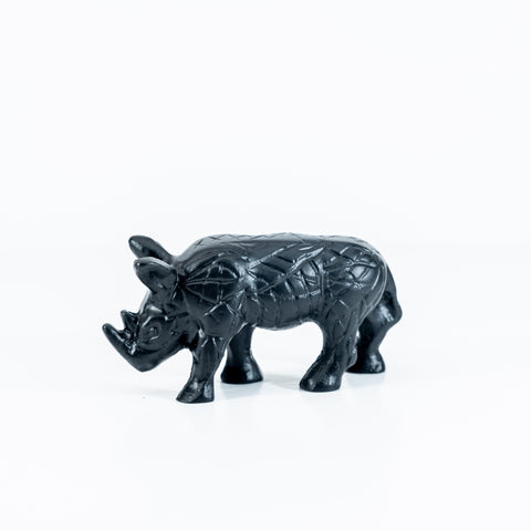 Matt Black Rhino Medium 12 cm (Trade min 4 / Retail min 1) (***IN STOCK - MARCH 2024***)