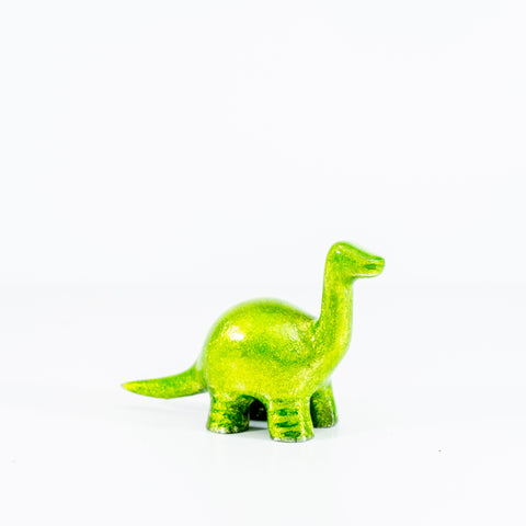 Glitter Lime Nessie Dinosaur Medium 10 cm (Trade min 4 / Retail min 1) (***IN STOCK - MARCH 2024***)