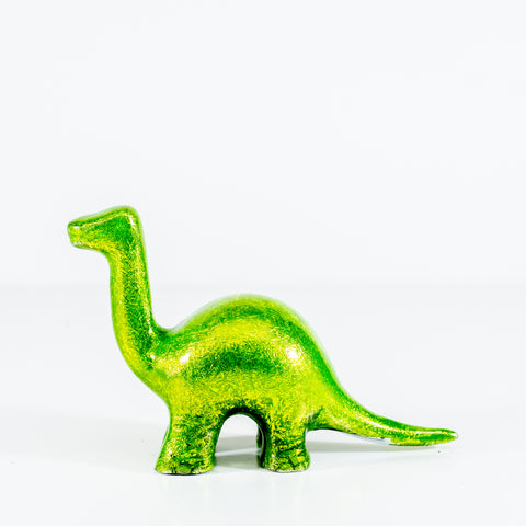 Glitter Lime Nessie Dinosaur Large 13 cm (Trade min 4 / Retail min 1)