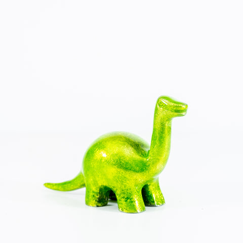 Glitter Lime Nessie Dinosaur Large 13 cm (Trade min 4 / Retail min 1)