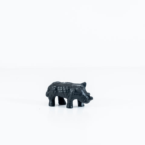 Matt Black Rhino Small 6 cm (Trade min 4 / Retail min 1) (***IN STOCK - MARCH 2024***)