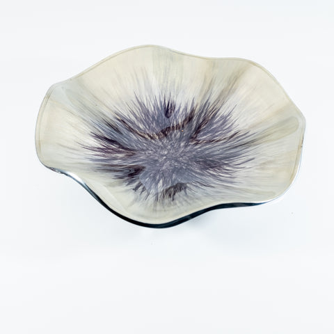 Brushed Silver Poppy Bowl Medium (Trade min 4 / Retail min 1)  (***IN STOCK - JULY 2024***)