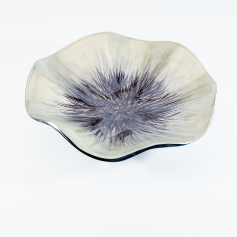 Brushed Silver Poppy Bowl Medium (Trade min 4 / Retail min 1)  (***IN STOCK - MARCH 2024***)