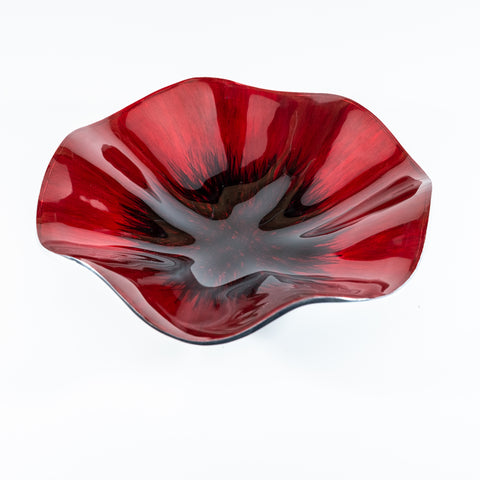 Brushed Red Poppy Bowl Medium (Trade min 4 / Retail min 1)  (***IN STOCK - MARCH 2024***)